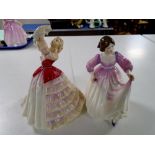 Two Royal Doulton figures, Susan HN3050 and Ashley HN3420.