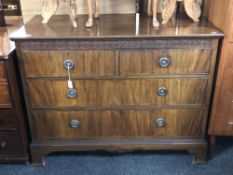 A 19th century mahogany four drawer chest
