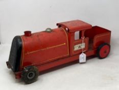 A Tri-ang express tin plated truck, length 51 cm.