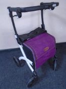 A Rollz Flex mobility aid with basket.