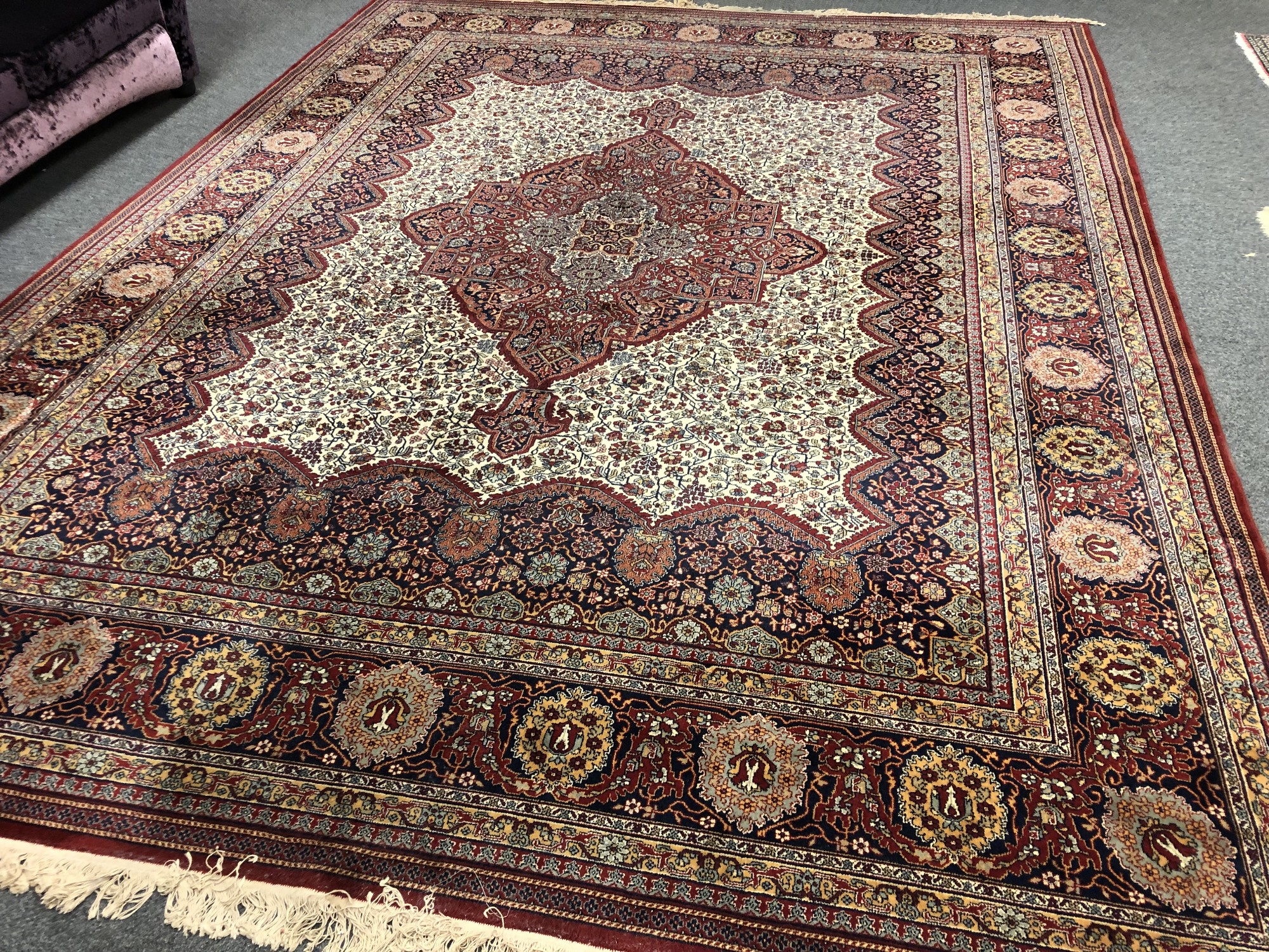 A machine-made Tabriz design carpet, - Image 3 of 3