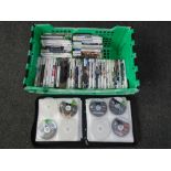 A crate of Wii and Playstation 4 games etc.