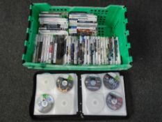 A crate of Wii and Playstation 4 games etc.