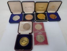 A collection of assorted medals commemorating the York Putney Bridge, National Balloon Championship,