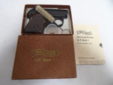 A Walther UP MOD 1 starter pistol in original box