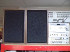 An Iowa three piece mini stack system together with a pair of speakers.
