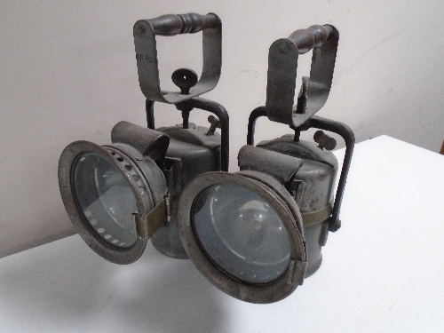 A pair of British Railway lamps