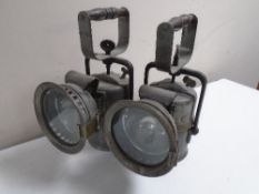 A pair of British Railway lamps