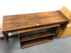 A 20th century Danish rosewood coffee table, length 130 cm,