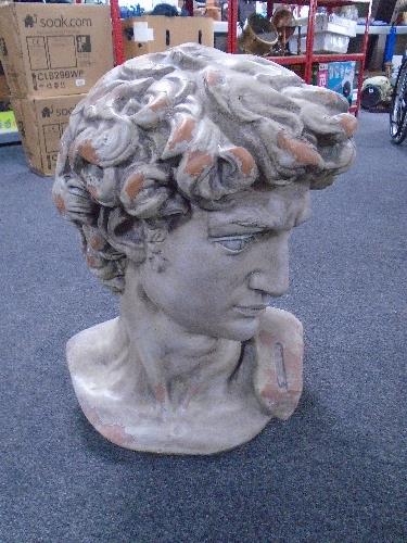 A plaster bust, David.