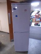 A Hotpoint upright fridge freezer.