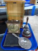 A tray of display cabinet, hand bell,