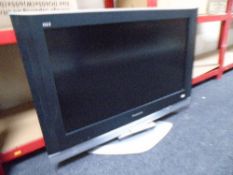 A Panasonic Viera 32" LCD TV with remote.