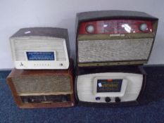 Four vintage radios