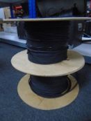 Two spools of fibre optic 12 core cabling