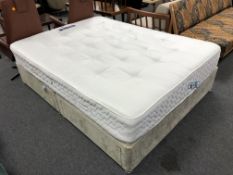 A 5' storage divan with Silent Night Leona classic mattress
