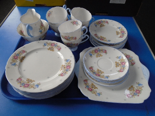 A tray of Shelley bone china tea set