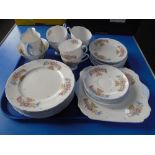 A tray of Shelley bone china tea set