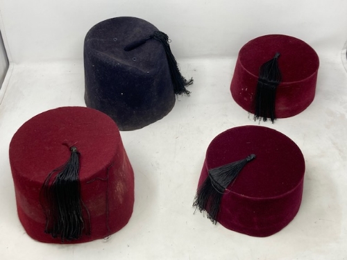 Four vintage Fez hats (4)