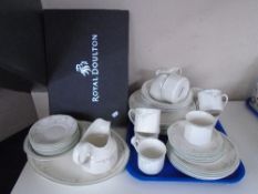A quantity of Royal Doulton Caprice coffee and dinner ware,