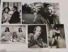 A collection of photographs of Marlon Brando, Sophia Loren, Marilyn Monroe,