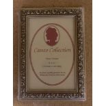 One crate containing fifty six Cameo Collection siver gilt finish 6" x 4" photo frames,