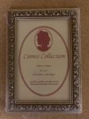 One crate containing fifty six Cameo Collection siver gilt finish 6" x 4" photo frames,