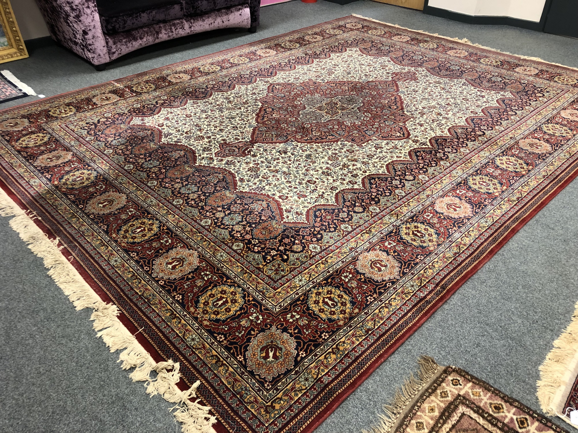 A machine-made Tabriz design carpet, - Image 2 of 3
