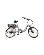 A Basis pedal assist technology folding unisex electric bike with keys,