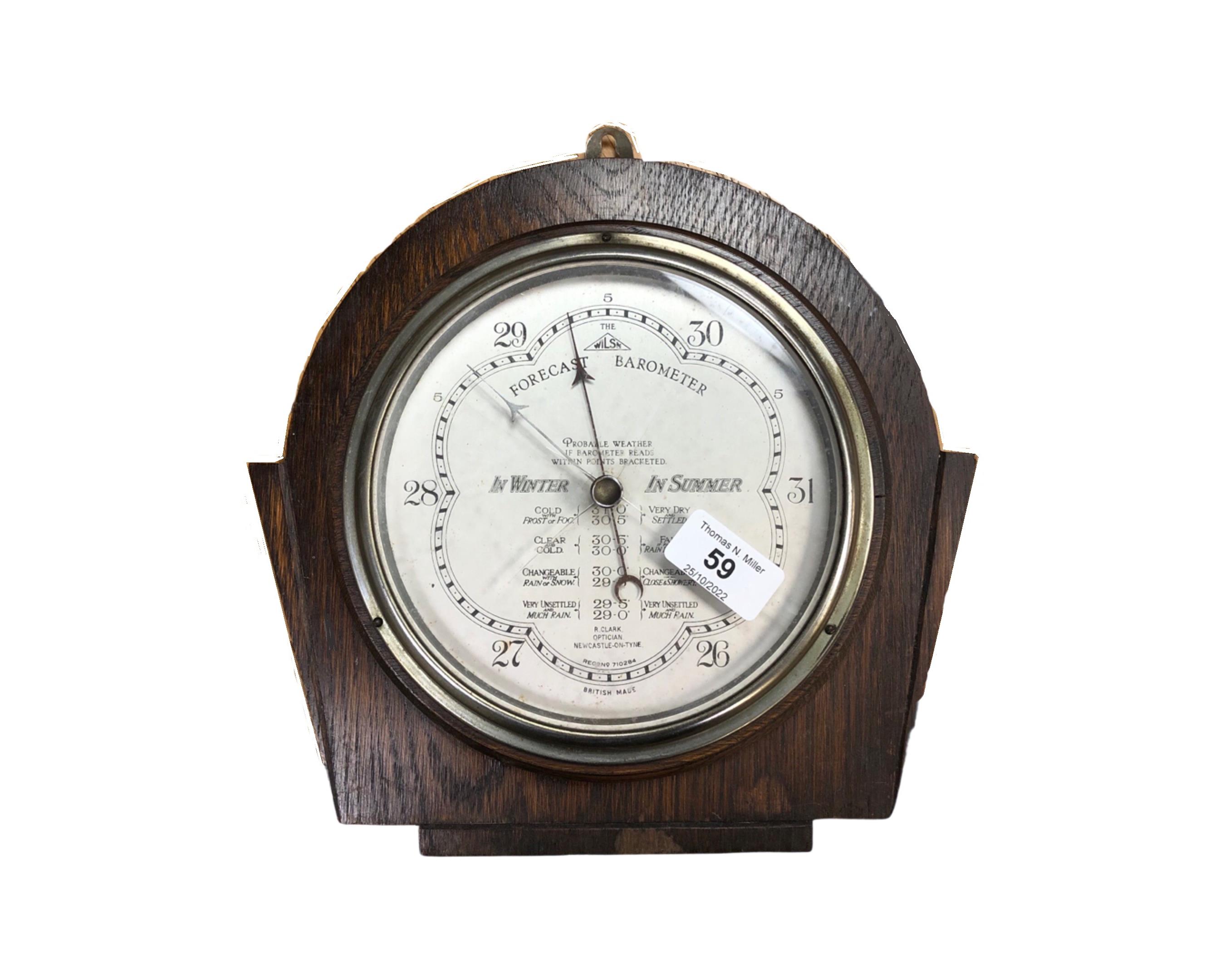 A 1930's Wilsn Forecast Barometer, made by R.