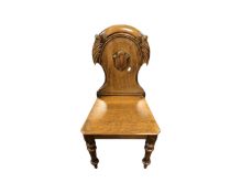 A 19th century hall chair