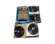 Three boxes containing a large quantity of vinyl 78s on Colombia,