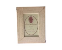One crate containing forty six Cameo Collection 6" x 4" white wood finish photo frames,