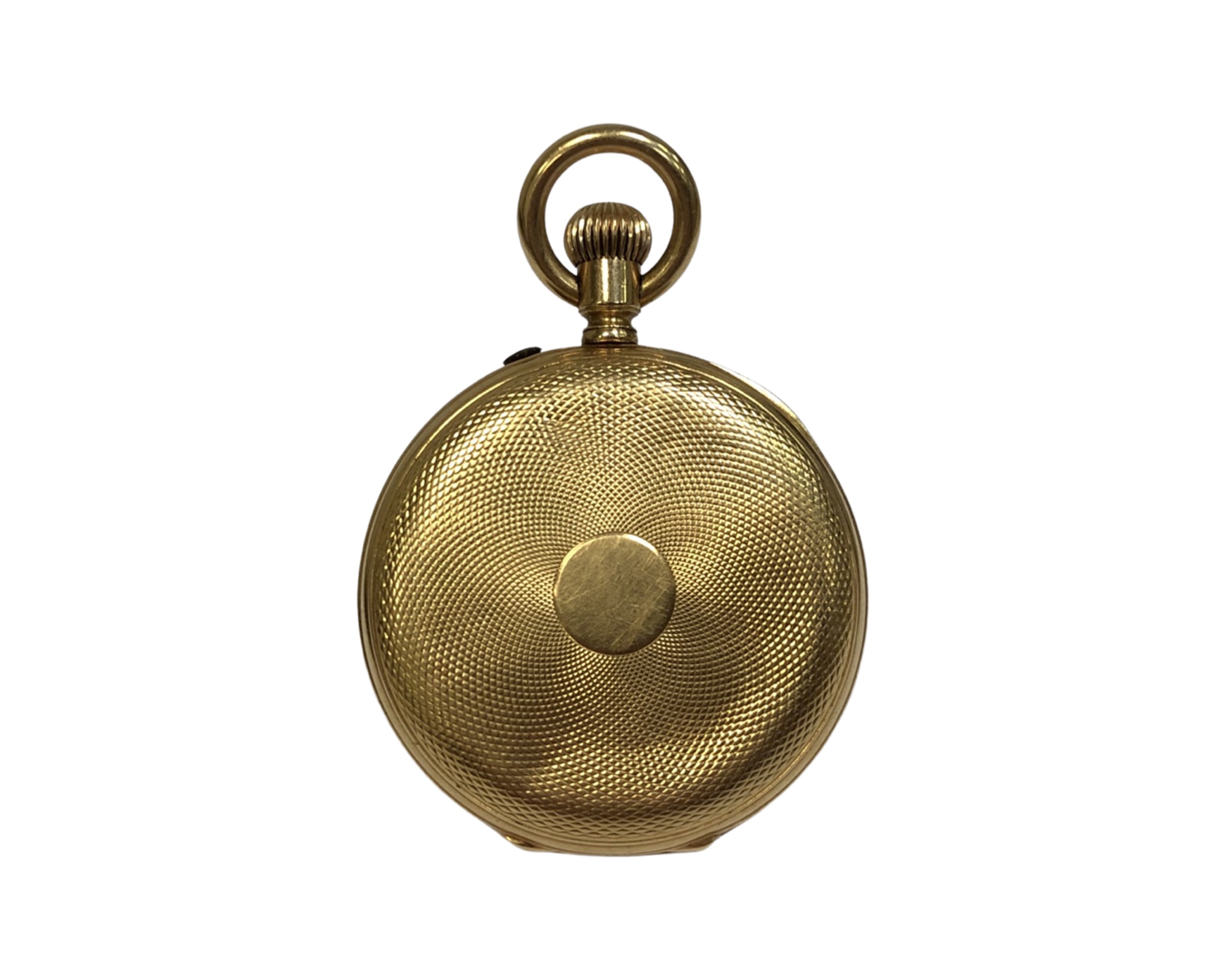 An 18ct yellow gold fob watch, the outer case stamped internally JS 34324, indistinct 18ct mark, - Image 2 of 2