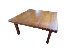 A mid century Danish teak square coffee table,