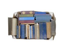 A box of antique hard backed books, ancient history, furniture,