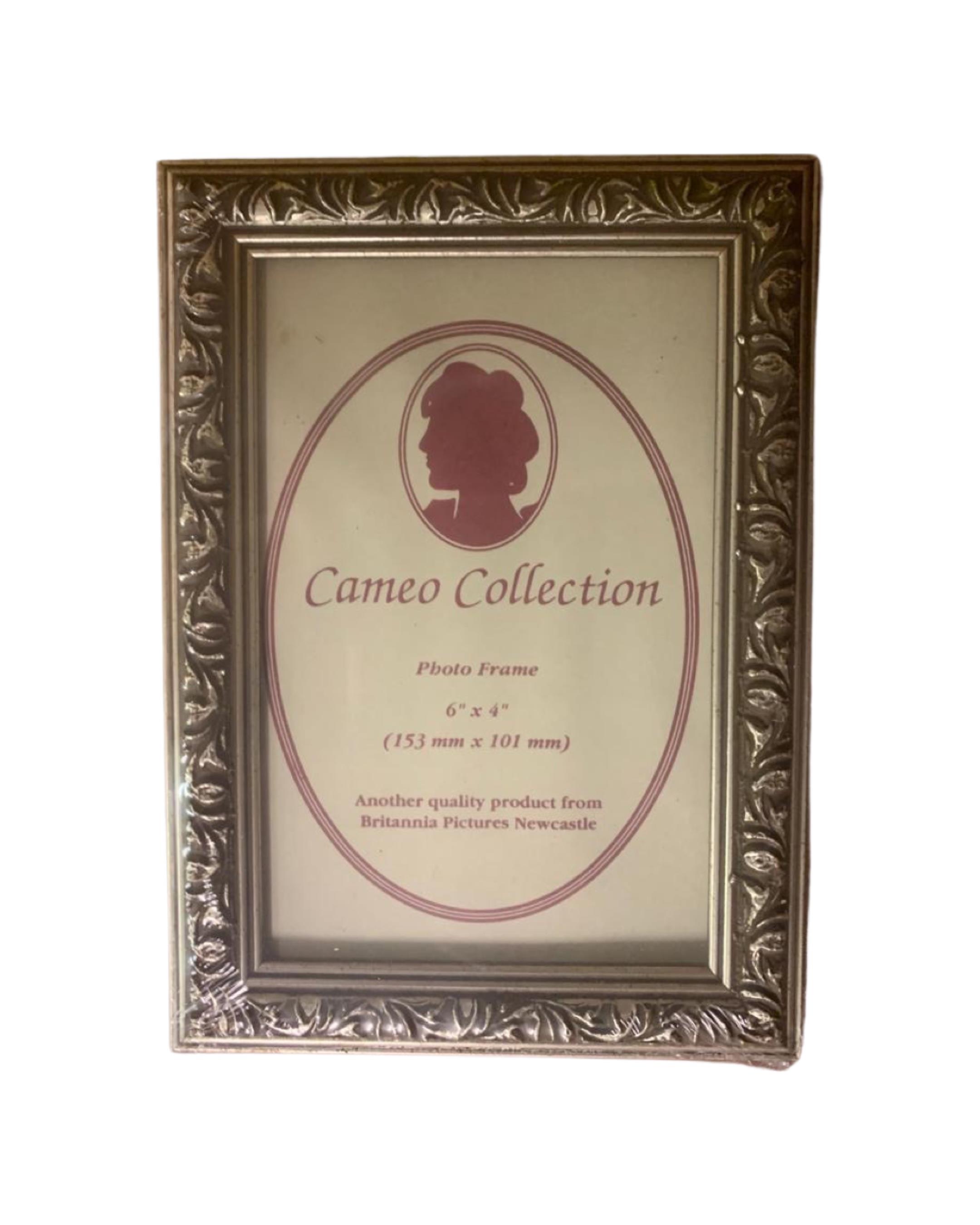 One crate containing fifty six Cameo Collection silver finish 6" x 4" photo frames,