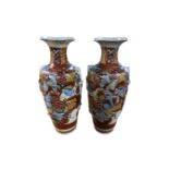 A pair of Japanese Satsuma vases.