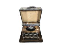 A vintage Royal typewriter in case