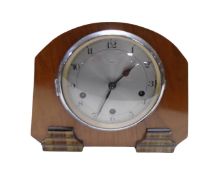 A 1930's walnut cased Smiths Enfield mantel clock