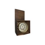 A brass cased ship's compass in box.