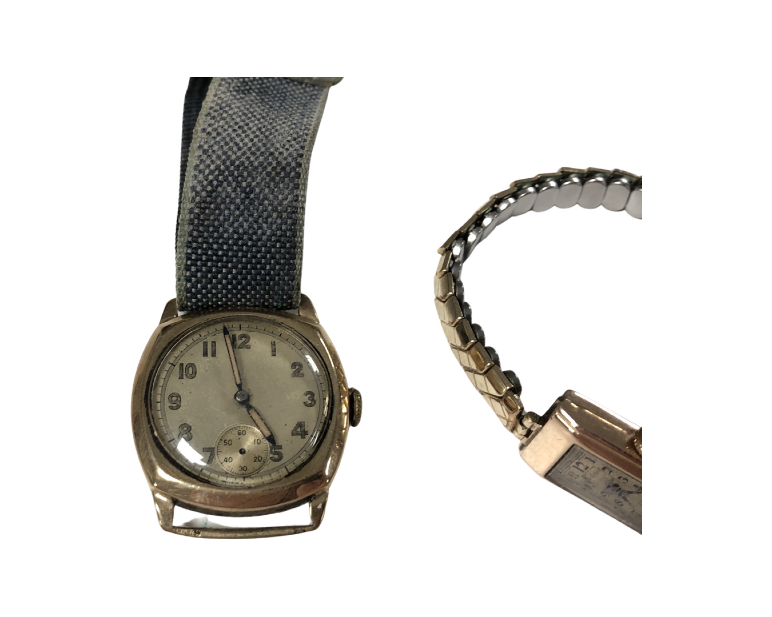 A lady's 9ct gold cased wristwatch on gilt expanding bracelet strap together with a further 9ct - Image 2 of 2