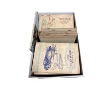 A box of cigarette card albums and cards including John Player,