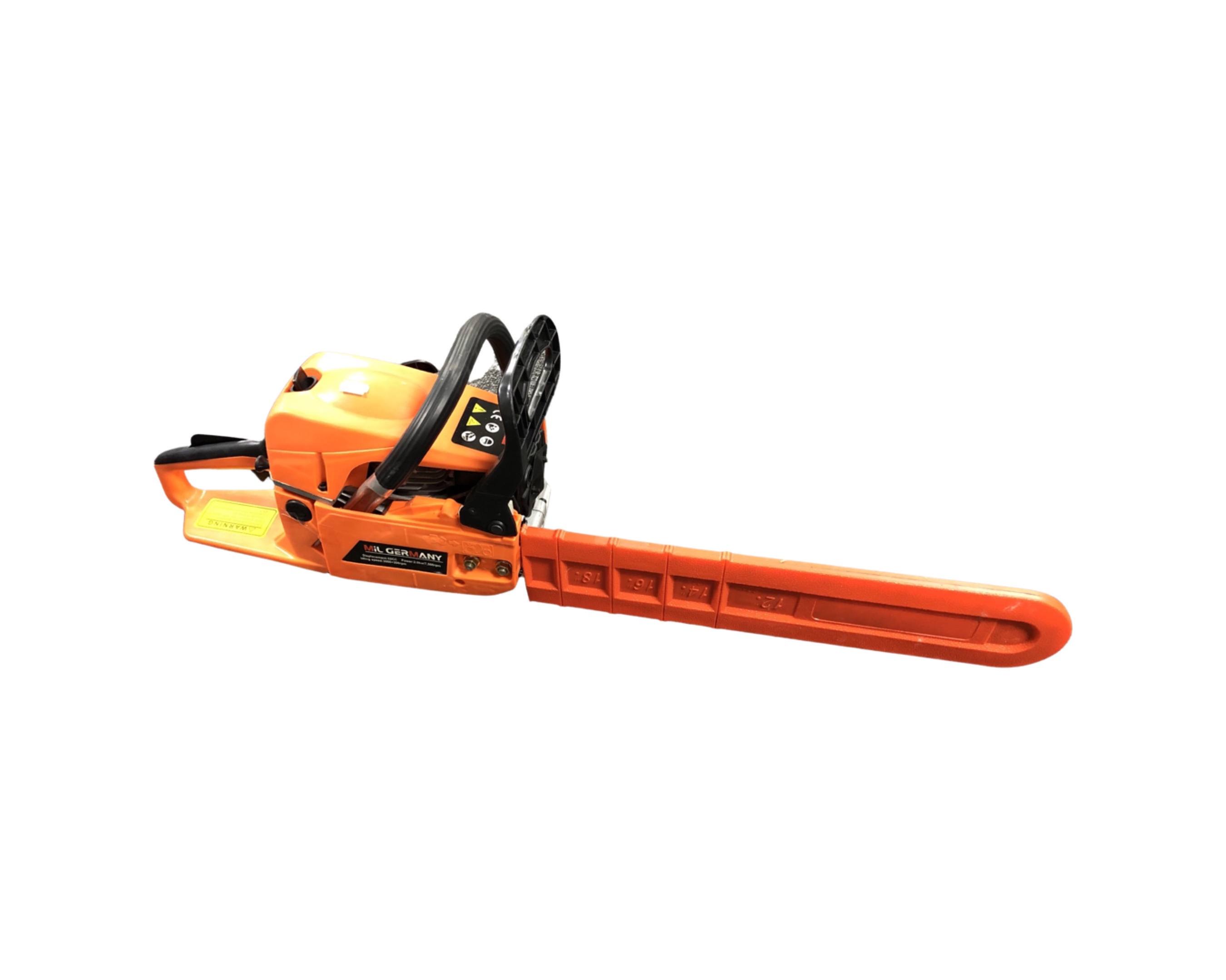 A Mil Germany 5200 petrol chain saw.