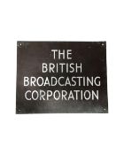 A bronze BBC plaque originally from Croft Street,
