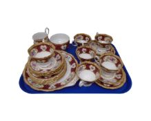 A tray of Royal Albert Lady Hamilton tea china.