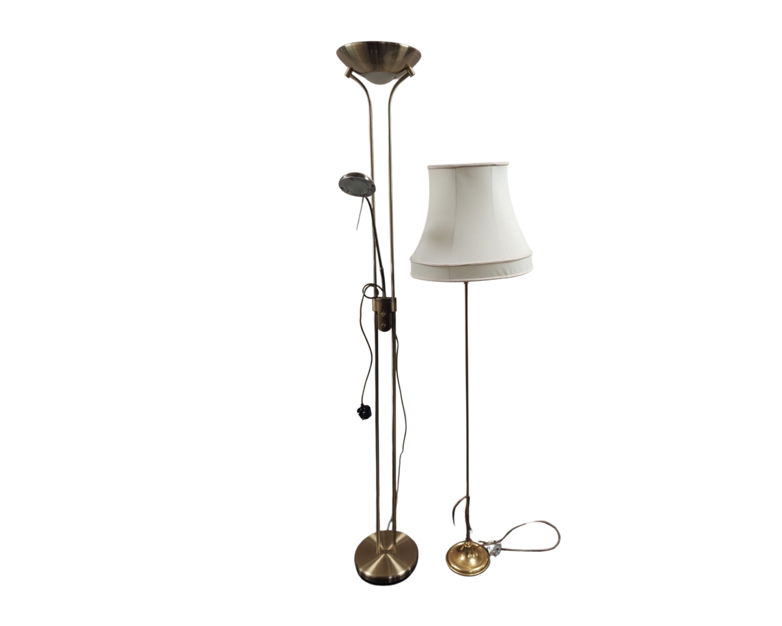 An adjustable uplighter together with a standard lamp. - Image 2 of 2