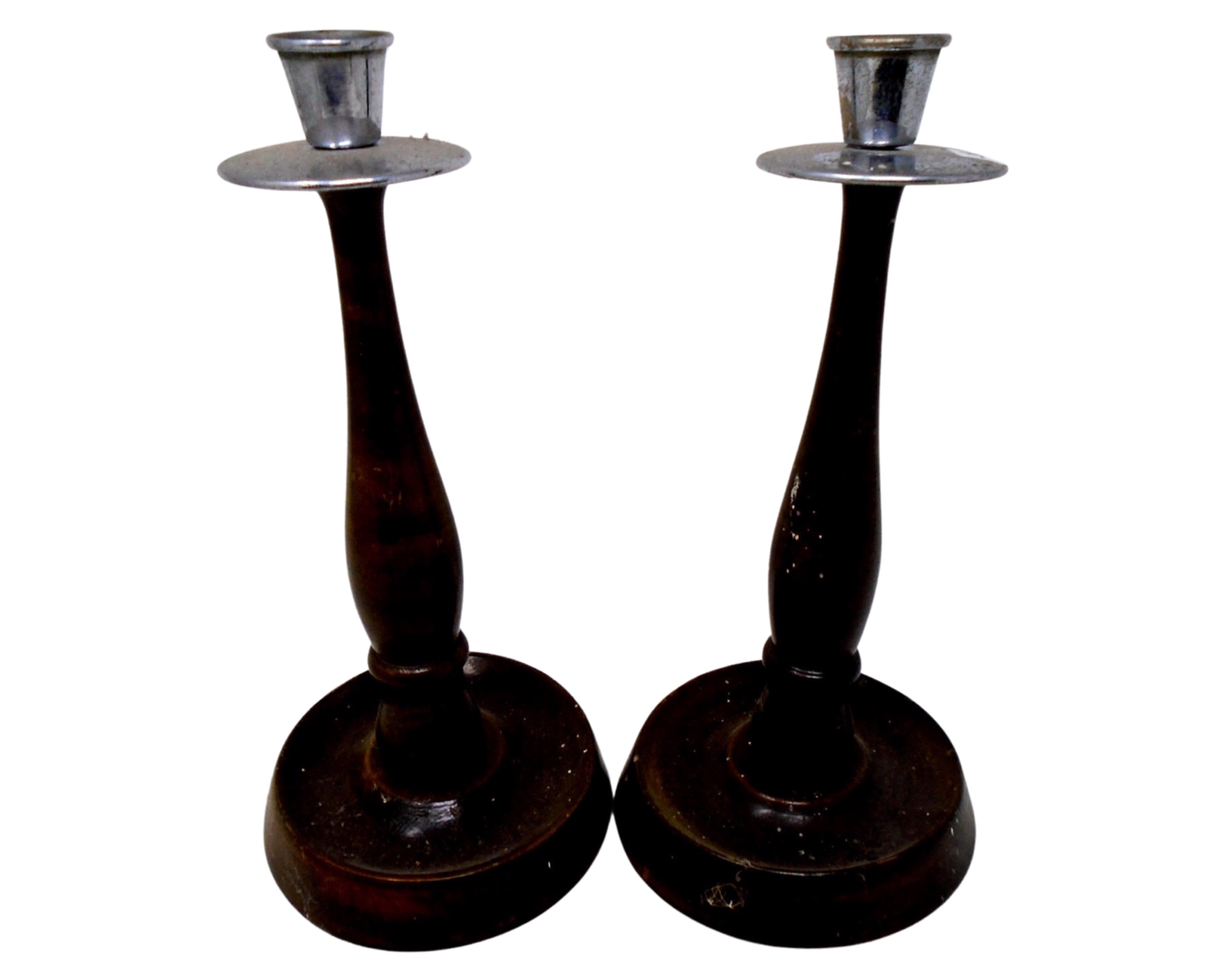 Two pairs of early 20th century candlesticks. - Image 2 of 2