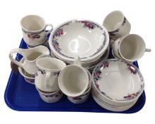 Thirty four pieces of Royal Doulton "Autumn's Glory" pattern tea and dinner china.