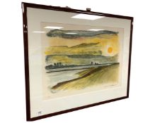 Continental School : Limited edition colour print depicting sunset, 67cm by 50cm.